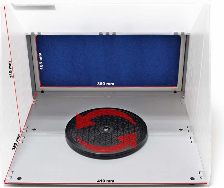 Actual product image Wiltec Airbrush Accessories Extraction System 3m³/min Paint Filter Paint Mist Expandable