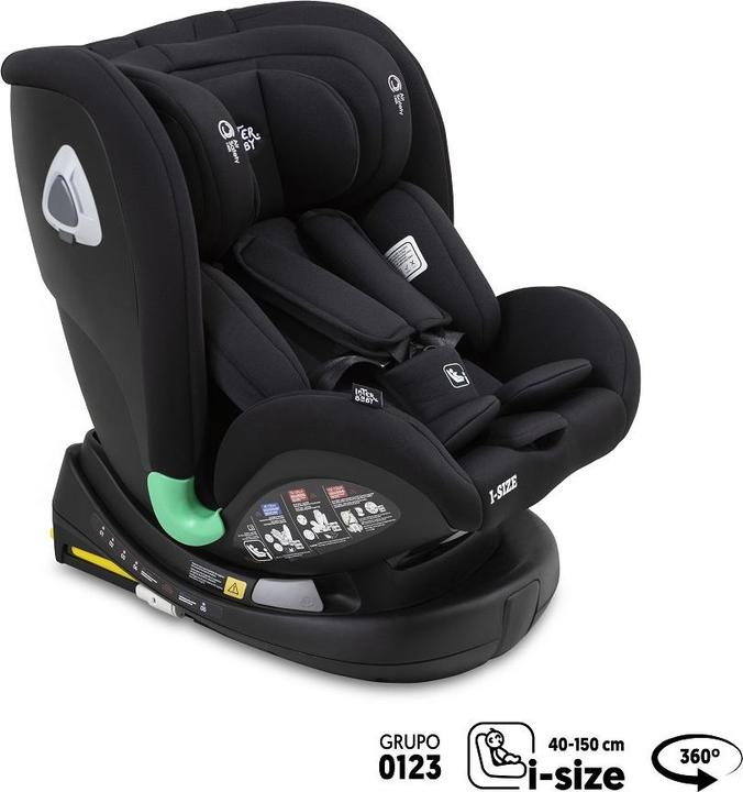 Immagine prodotto Interbaby Sedie Di Sicurezza Per Auto - Mod. Olimpo - Nero (Reboarder, ECE R129/i-Size Standard)