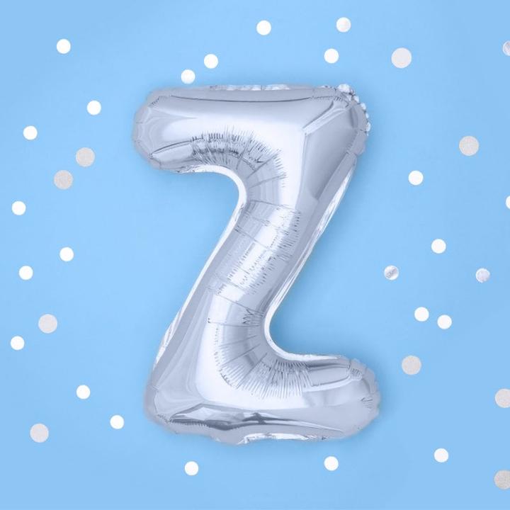 Actual product image Partydeco Balloon letter "Z" in silver (1 x)