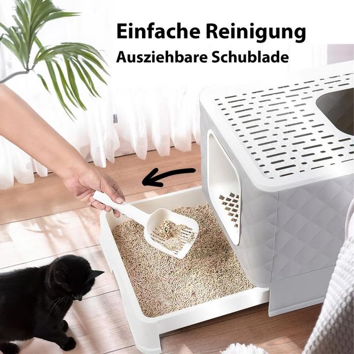 Produktbild Hermex Katzen-WC und Bett Katzentoilette XXL-Katzenklo mit Deckel Streukiste (Katzenklo geschlossen)