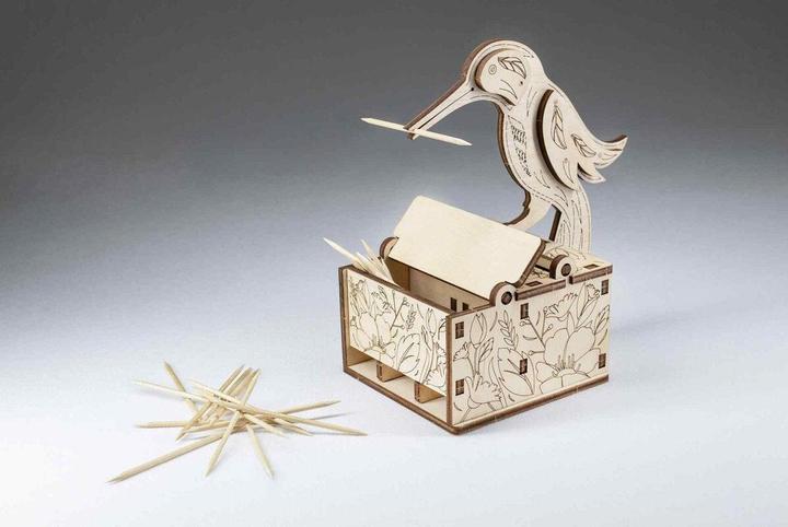 Actual product image Eco Wood Art Toothpick dispenser - bird