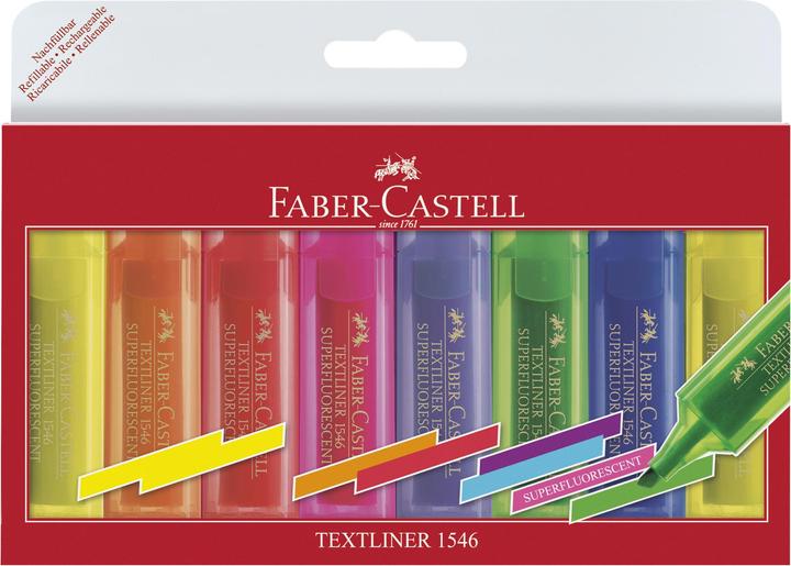 Image du produit Faber-Castell Texte, cas des 8 fluorescents (Multicolore, 1 mm, 8 x)