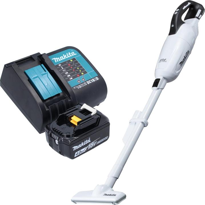 Immagine prodotto Makita DCL 281 FSM1W Akku Staubsauger 18 V weiss Brushless + 1x Akku 4,0 Ah + Ladegerät