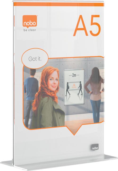 Produktbild Nobo Tischaufsteller Premium Plus Acryl (A5)