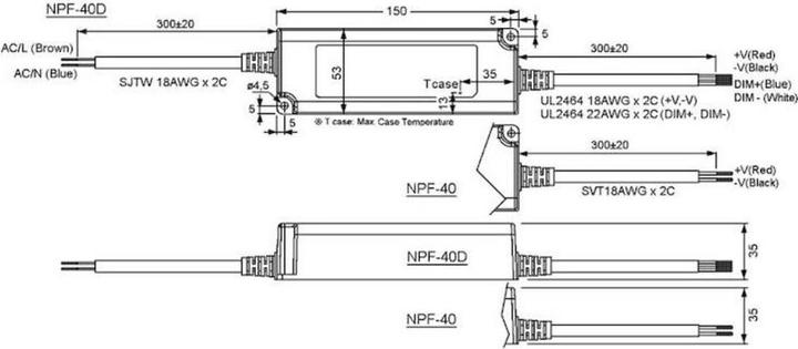 Image du produit MeanWell Circuit d'attaque des LED Transformateur LED