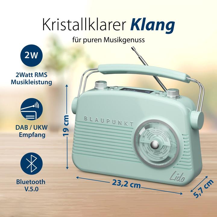 Image du produit Blaupunkt Radio nostalgique avec DAB+ | LIDO VDR 10 (DAB+ DAB, Bluetooth)