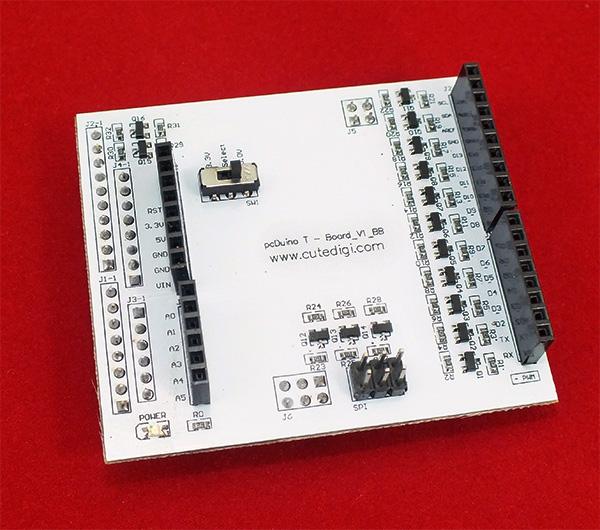Linksprite pcDuino T-Board (Shield Adapter) avec Level-Shifter (Kit électronique)
