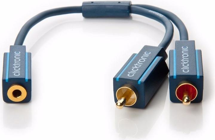 Actual product image clicktronic MP3 Y-Adapter (0.10 m, 3.5mm jack (AUX), Cinch)