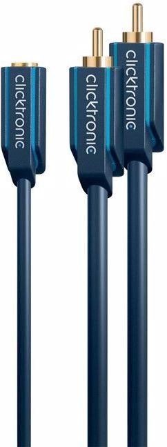 Actual product image clicktronic MP3 Y-Adapter (0.10 m, 3.5mm jack (AUX), Cinch)