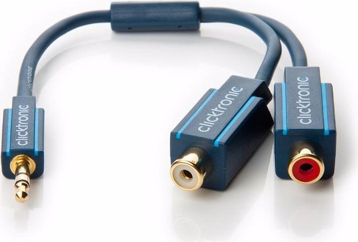 Produktbild Goobay MP3 Y-Adapter (0.10 m, 3.5mm Klinke (AUX), Cinch)