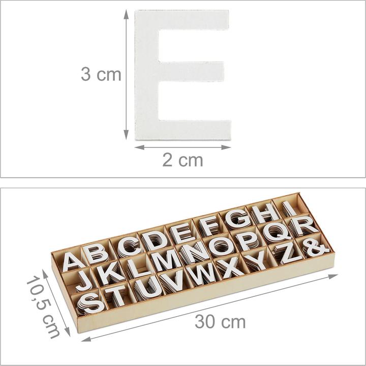 Actual product image Relaxdays 324-piece wooden letter set