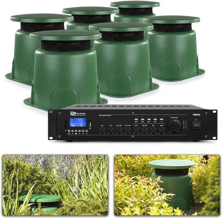 Image du produit Power Dynamics 100V Bluetooth pour l'extérieur avec 6 haut-parleurs et câbles de qualité supérieure - 180W