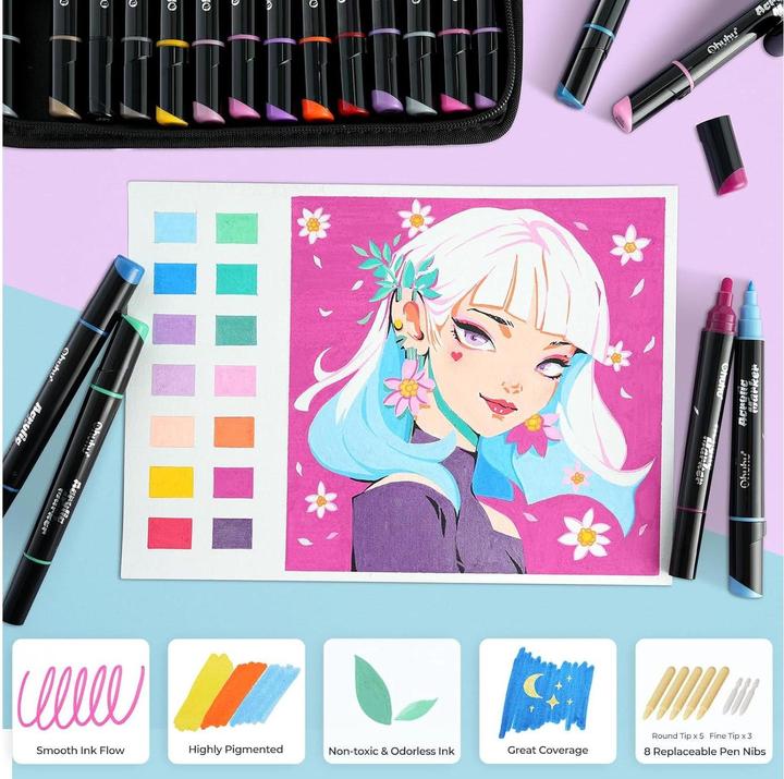 Immagine prodotto Ohuhu Marchio acrilico (30 pezzi) (Multicolore, 30 x)