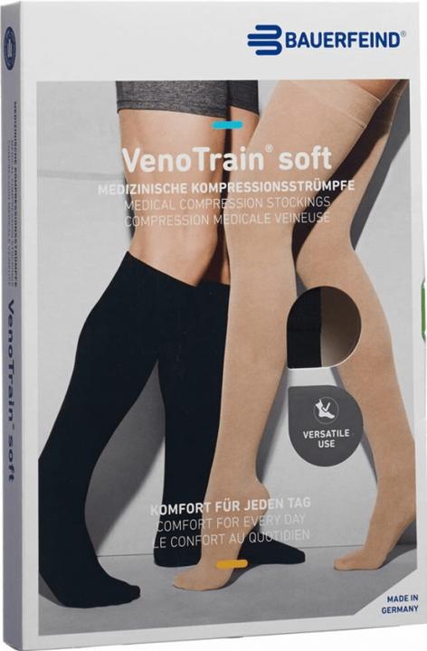 Actual product image Veno Train SOFT AG KKL2 normal/long Haftband Mikronoppe offene Fussspitze schwarz (S)