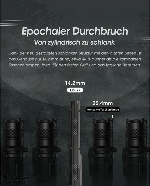 Immagine prodotto Nitecore EDC27 con batteria inclusa - 3000 lumen (13.56 cm, 3000 lm)