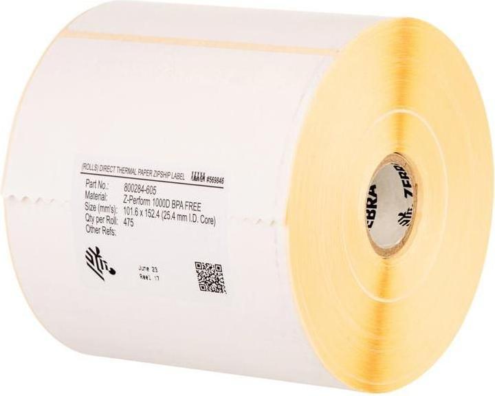Produktbild Zebra Z Trans 5P Permanentes selbstklebendes Acrylpapier (matt) (76.2 x 101.6 mm, 1890 x)