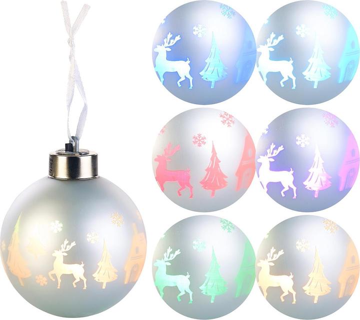 Lunartec Christbaumkugeln mit Farbwechsel-LEDs, 4er-Set (4 -teilig)