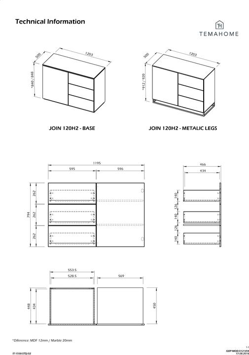 Produktbild Temahome Join (120 x 50 x 84 cm)