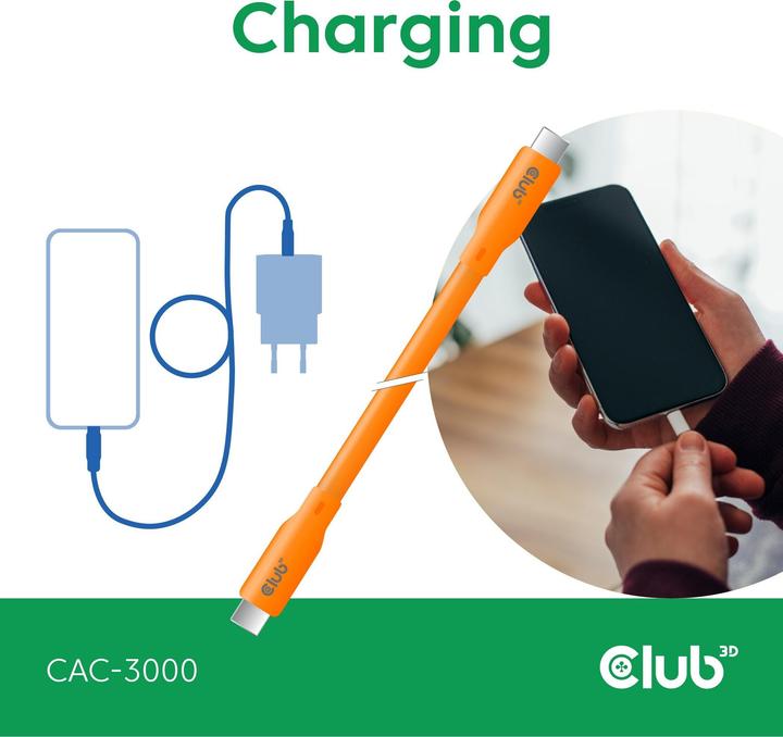 Produktbild Club 3D USB C — USB C (2 m, USB 4.0, 240 W)