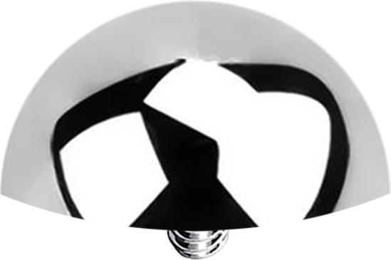 Star Piercing Dermal Anchor Halbrund silber (ohne Messing, Titan G23)
