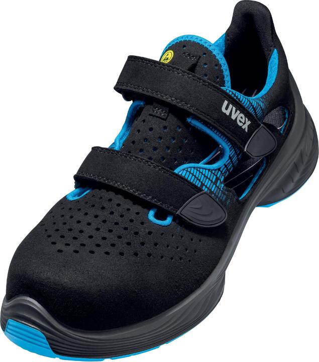 Produktbild Uvex Safety 1 G2 Sandalen S1 blau, schwarz Weite 11 Grösse 38 (S1, 38)