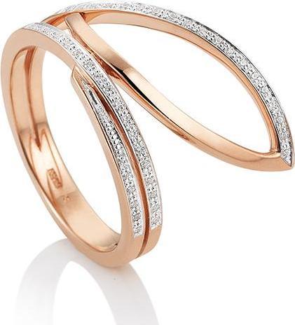 Breuning RING - BRILL. 0,172 Ct. H/si (61, 750/18 K Gold)