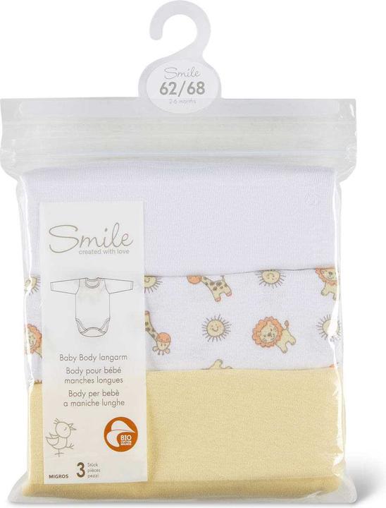 Immagine prodotto Smile Body in cotone biologico, set di 3