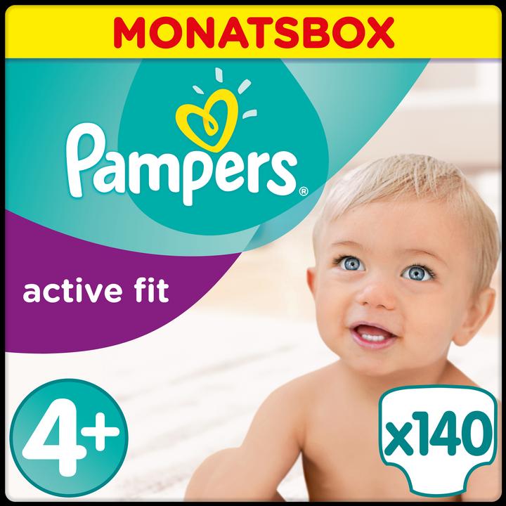 Pampers Active Fit (Taille 4+, Pack mensuel, 140 pièce(s))