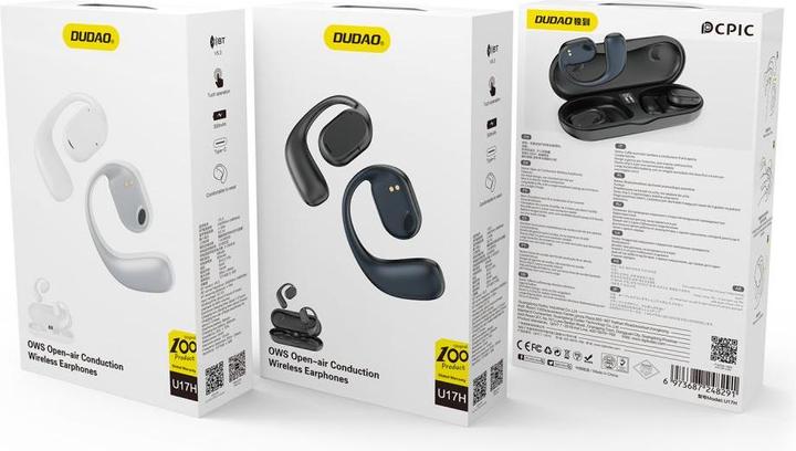 Produktbild Dudao U17H Bluetooth-Funkkopfhörer – Schwarz (50 h, Kabellos)