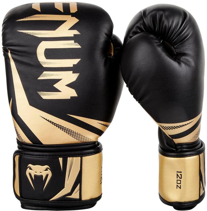 Venum Gants de boxe Challenger 3.0 - Noir/Or (16 OZ, Taille unique)