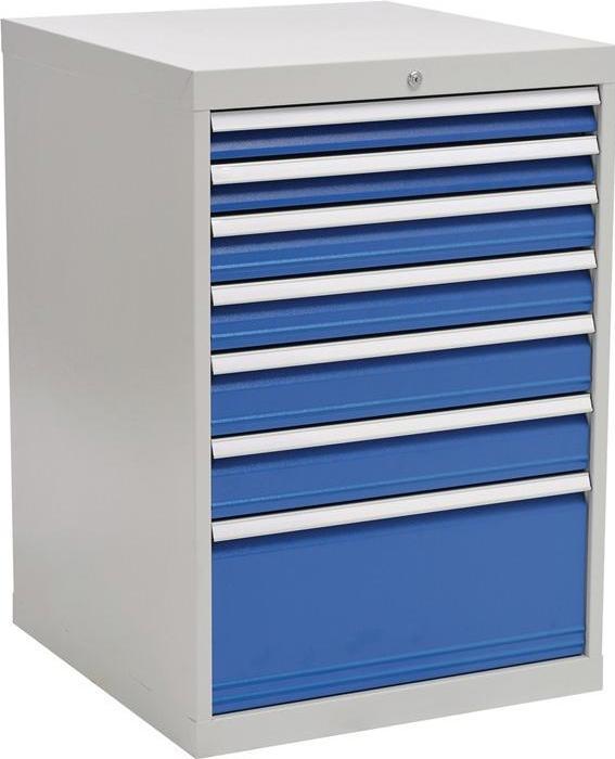 Produktbild Quality Schubladenschrank H1019xB705xT736mm grau/blau 2x75,2x100,2x125,1x300mm Schubl. (80700/1401AV 7035/5 (80 cm, 115 cm)