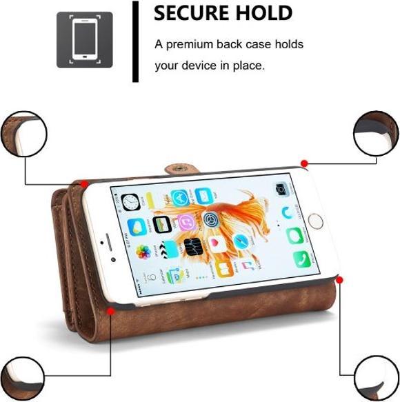 Image du produit Caseme Porte-monnaie en cuir avec pochette plastique (Apple iPhone 7 Plus, Apple iPhone 8 Plus)