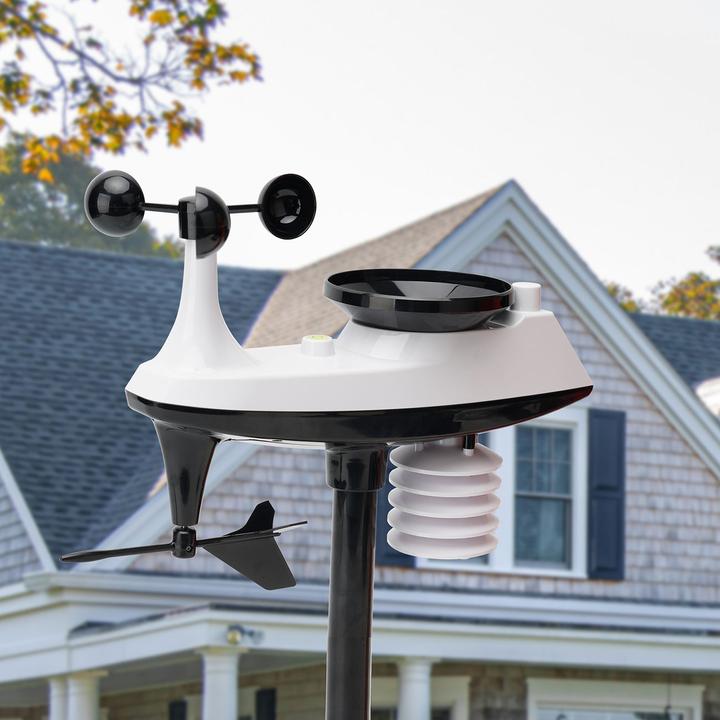 Produktbild Casativo Professionelle Funk-Wetterstation mit 5in1 Aussensensor, XL-Farbdisplay