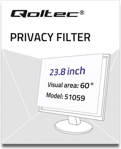 Produktbild Qoltec 51059 - Monitor - Transparent - Privatsphäre - 60,5 cm (23.8 Zoll) - 527 mm - 29 (23.80", 16 : 9)