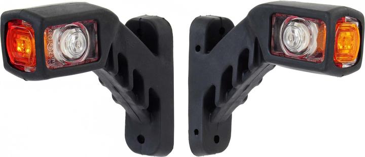 Actual product image Wiltec 2x 4 12V 3-coloured LED Side Marker Lamp Position Light for Trailers Vehicles Lorries Cars