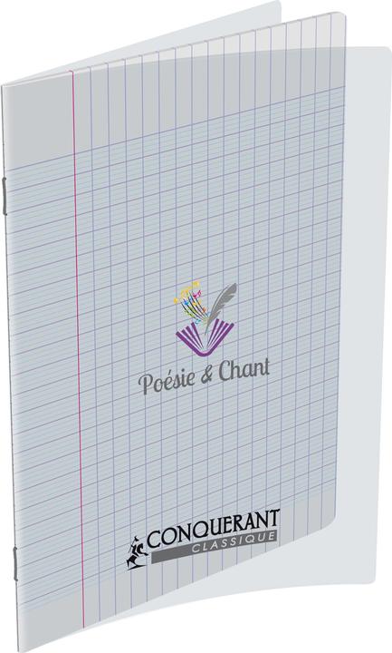 Image du produit Conquerant CLASSIQUE Cahier de Po'sie & Chant, 170 x 220 mm (170 x 220 mm, Quadrillé, Couverture souple)