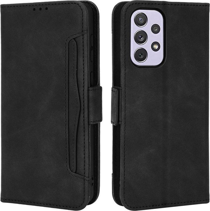 Cover-Discount Galaxy A53 5G - Custodia con molti slot per carte di credito nero (Samsung Galaxy A53 5G)