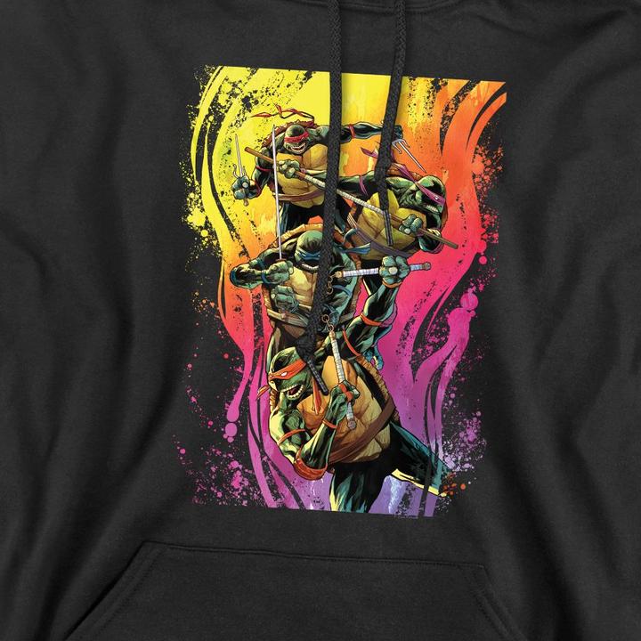 Immagine prodotto Teenage Mutant NT Hot Rainbow Warriors Felpa con Cappuccio Uomo (S)