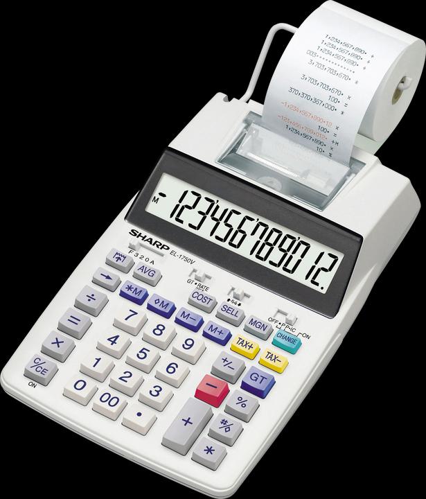 Sharp EL-1750V (Netzbetrieb, Batterien)
