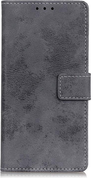 Produktbild Cover-Discount Galaxy A71 - Vintage Etui Wildleder Optik grau