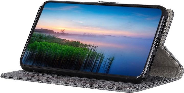 Produktbild Cover-Discount Galaxy A71 - Vintage Etui Wildleder Optik grau