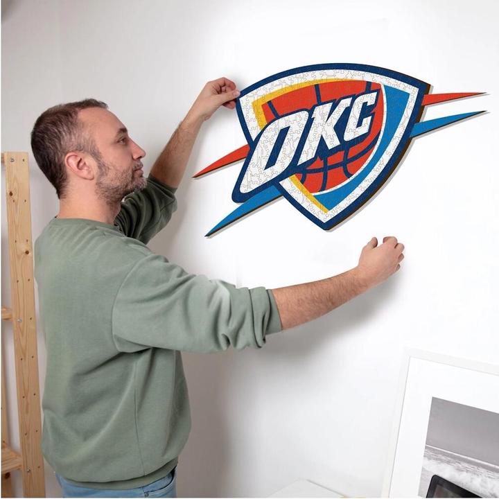 Produktbild Iconic NBA - Oklahoma City Thunder - Logo - Holz Puzzle Grösse L (500 Teile) (500 Teile)