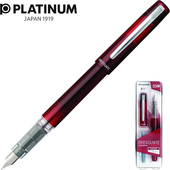 Platinum Prefounte Crimson Red, M, plastic packaging, blister, boron colors (Claret)
