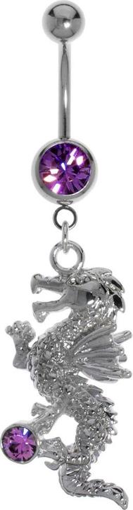 Bijouteria Bauchpiercing (Kristall, Messing rhodiniert, Chirurgenstahl 316L)