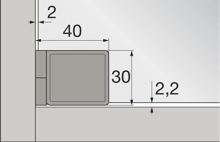 Actual product image Hettich Glass door hinges ET 5150