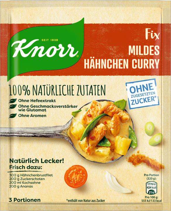 Produktbild Knorr Natürlich Lecker! Hähnchen Curry (39 g)