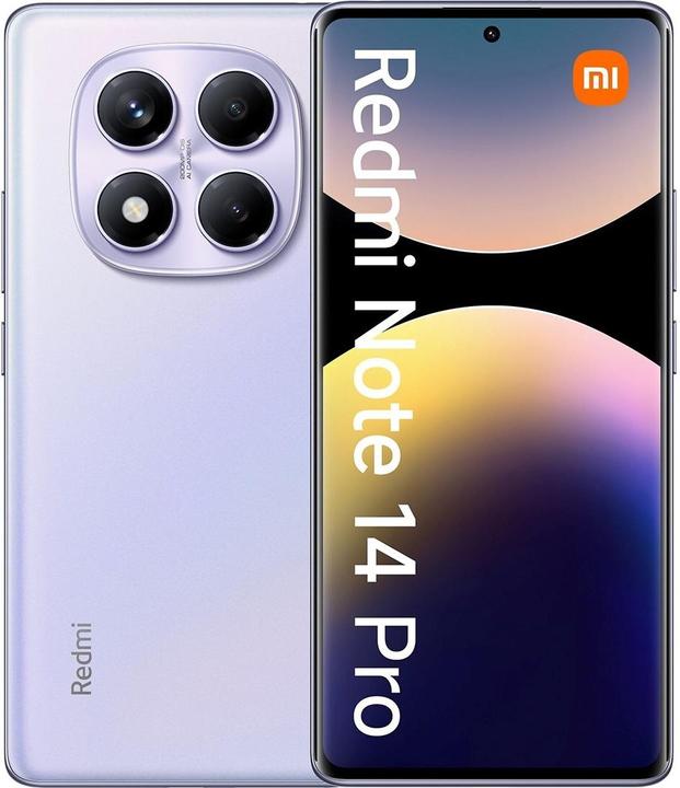 Produktbild Xiaomi Redmi Note 14 Pro (256 GB, Aurora Purple, 6.67", Hybrid Dual SIM, 200 Mpx, 4G)