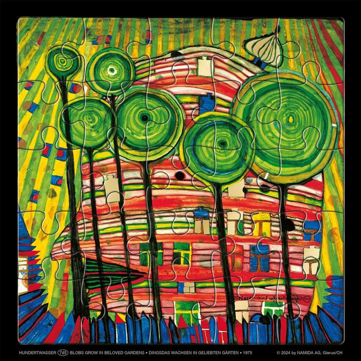 Produktbild Hundertwasser Puzzle mit Grukarte (1 Teile)