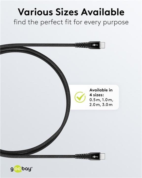Actual product image Goobay 73953 (1 m, USB 2.0, 60 W)
