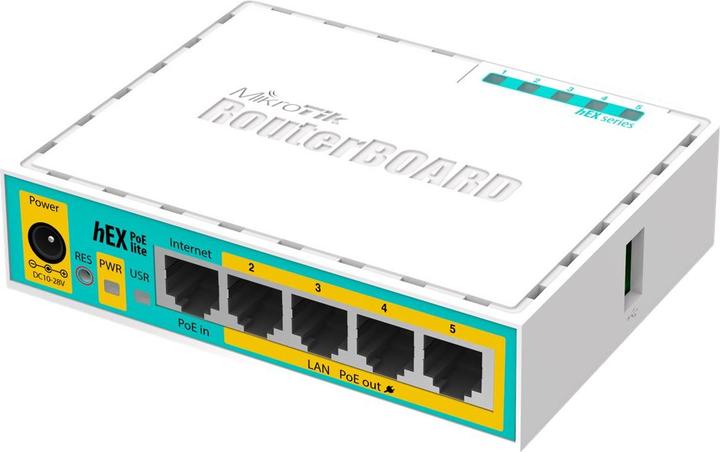 Produktbild MikroTik VPN-Router hEX PoE lite RB750UPR2